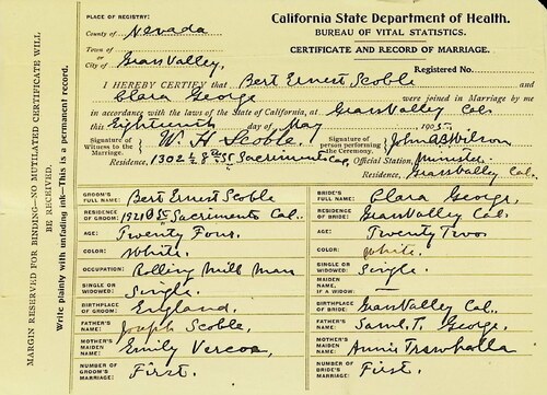 Click to see DR 6 S-158 of Marriage Certificates (DR 6 S)
