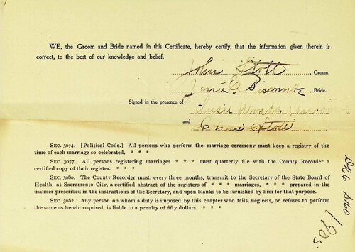Click to see DR 6 S-160 of Marriage Certificates (DR 6 S)