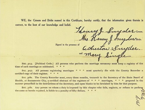 Click to see DR 6 S-161 of Marriage Certificates (DR 6 S)