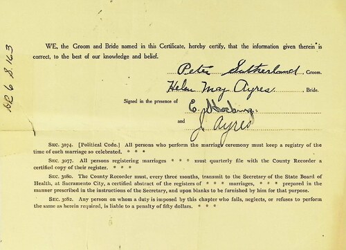 Click to see DR 6 S-163 of Marriage Certificates (DR 6 S)