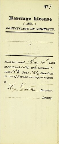 Click to see DR 6 T-7 of Marriage Certificates (DR 6 T)