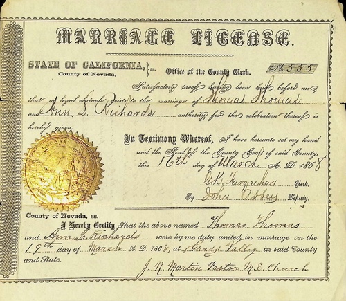 Click to see DR 6 T-10 of Marriage Certificates (DR 6 T)