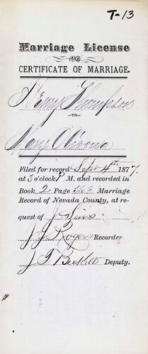 Click to see DR 6 T-13 of Marriage Certificates (DR 6 T)