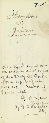 Click to see DR 6 T-15 of Marriage Certificates (DR 6 T)