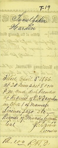 Click to see DR 6 T-19 of Marriage Certificates (DR 6 T)