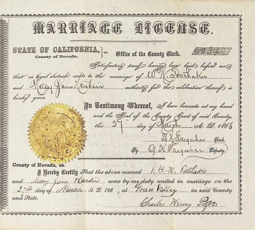 Click to see DR 6 T-19 of Marriage Certificates (DR 6 T)