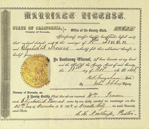 Click to see DR 6 T-26 of Marriage Certificates (DR 6 T)