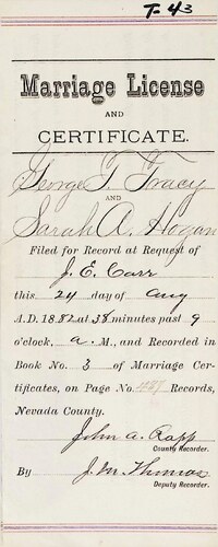 Click to see DR 6 T-43 of Marriage Certificates (DR 6 T)