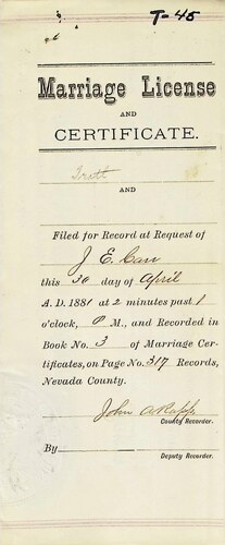 Click to see DR 6 T-45 of Marriage Certificates (DR 6 T)