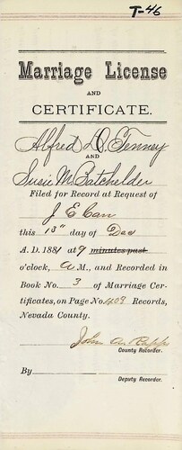 Click to see DR 6 T-46 of Marriage Certificates (DR 6 T)