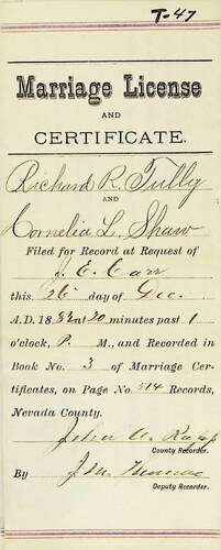 Click to see DR 6 T-47 of Marriage Certificates (DR 6 T)