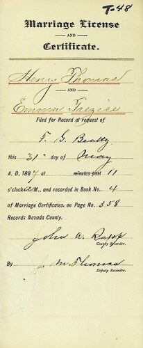 Click to see DR 6 T-48 of Marriage Certificates (DR 6 T)