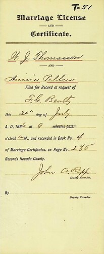 Click to see DR 6 T-51 of Marriage Certificates (DR 6 T)