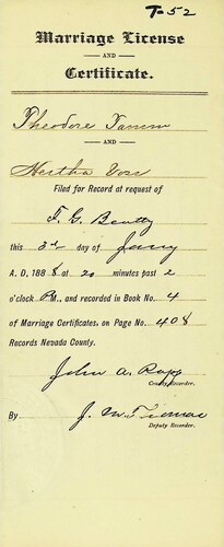 Click to see DR 6 T-52 of Marriage Certificates (DR 6 T)