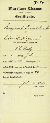 Click to see DR 6 T-54 of Marriage Certificates (DR 6 T)