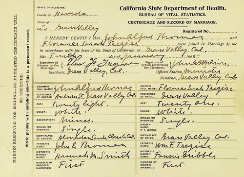 Click to see DR 6 T-66 of Marriage Certificates (DR 6 T)