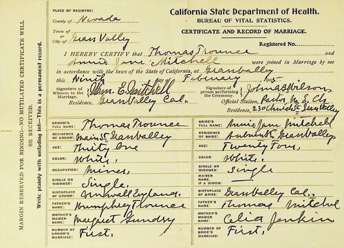 Click to see DR 6 T-67 of Marriage Certificates (DR 6 T)