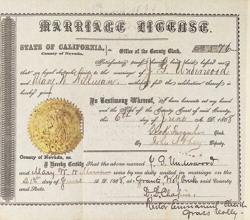 Click to see DR 6 U-1 of Marriage Certificates (DR 6 U)