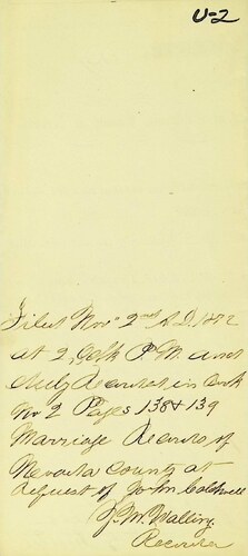 Click to see DR 6 U-2 of Marriage Certificates (DR 6 U)