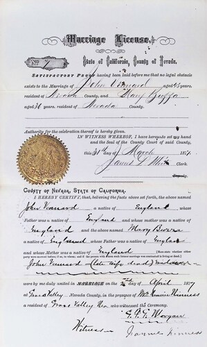 Click to see DR 6 V-4 of Marriage Certificates (DR 6 V)