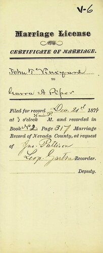 Click to see DR 6 V-6 of Marriage Certificates (DR 6 V)