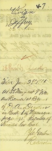 Click to see DR 6 V-7 of Marriage Certificates (DR 6 V)