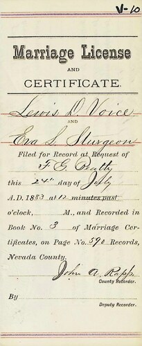Click to see DR 6 V-10 of Marriage Certificates (DR 6 V)