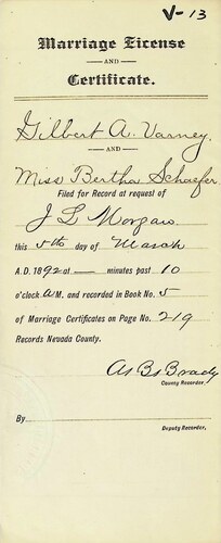 Click to see DR 6 V-13 of Marriage Certificates (DR 6 V)