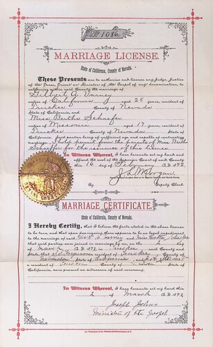 Click to see DR 6 V-13 of Marriage Certificates (DR 6 V)