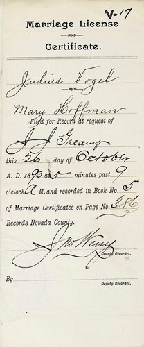 Click to see DR 6 V-17 of Marriage Certificates (DR 6 V)