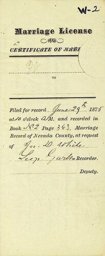 Click to see DR 6 W-2 of Marriage Certificates (DR 6 W)