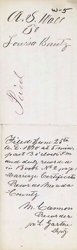 Click to see DR 6 W-5 of Marriage Certificates (DR 6 W)