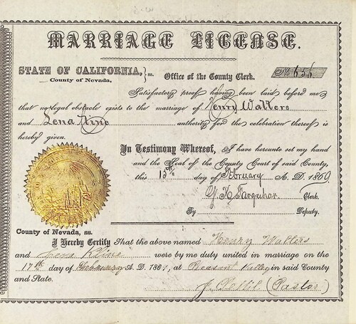 Click to see DR 6 W-6 of Marriage Certificates (DR 6 W)