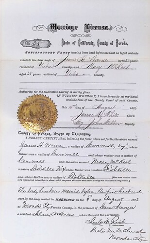 Click to see DR 6 W-9 of Marriage Certificates (DR 6 W)
