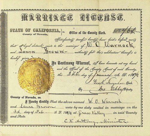 Click to see DR 6 W-10 of Marriage Certificates (DR 6 W)