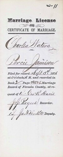 Click to see DR 6 W-11 of Marriage Certificates (DR 6 W)