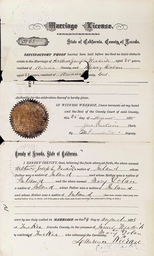 Click to see DR 6 W-12 of Marriage Certificates (DR 6 W)