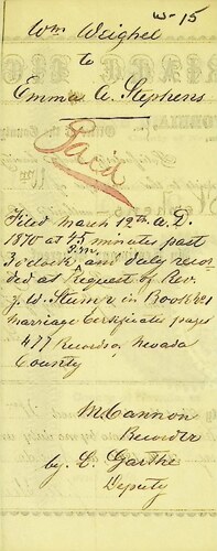 Click to see DR 6 W-14 of Marriage Certificates (DR 6 W)