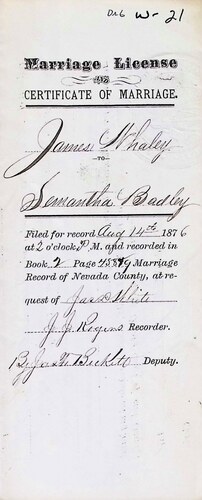 Click to see DR 6 W-20 of Marriage Certificates (DR 6 W)