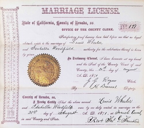 Click to see DR 6 W-23 of Marriage Certificates (DR 6 W)