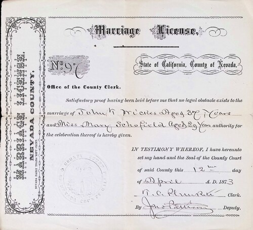 Click to see DR 6 W-29 of Marriage Certificates (DR 6 W)
