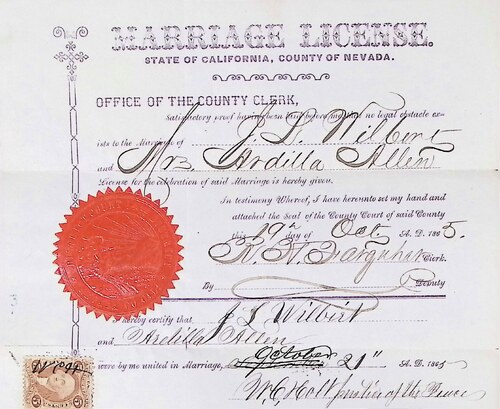 Click to see DR 6 W-31 of Marriage Certificates (DR 6 W)