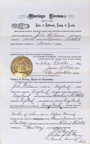 Click to see DR 6 W-34 of Marriage Certificates (DR 6 W)