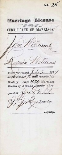 Click to see DR 6 W-34 of Marriage Certificates (DR 6 W)