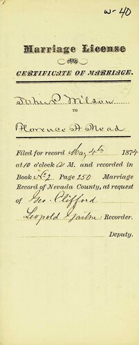 Click to see DR 6 W-39 of Marriage Certificates (DR 6 W)