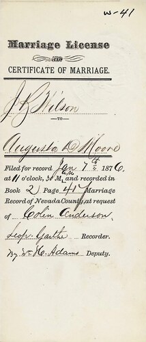Click to see DR 6 W-40 of Marriage Certificates (DR 6 W)