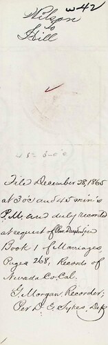 Click to see DR 6 W-41 of Marriage Certificates (DR 6 W)