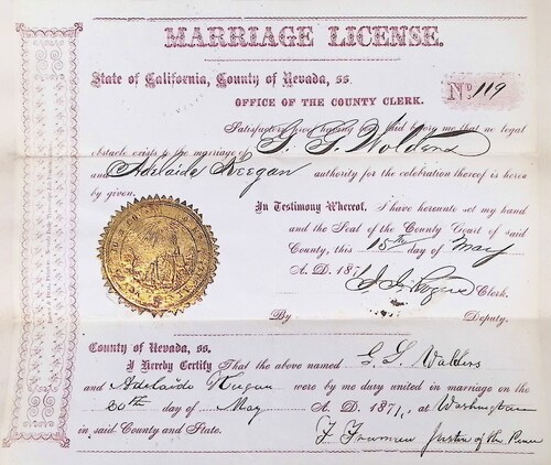 Click to see DR 6 W-45 of Marriage Certificates (DR 6 W)