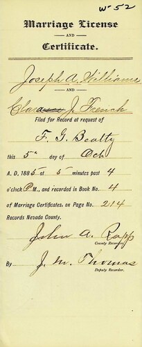 Click to see DR 6 W-51 of Marriage Certificates (DR 6 W)