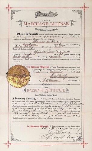 Click to see DR 6 W-53 of Marriage Certificates (DR 6 W)